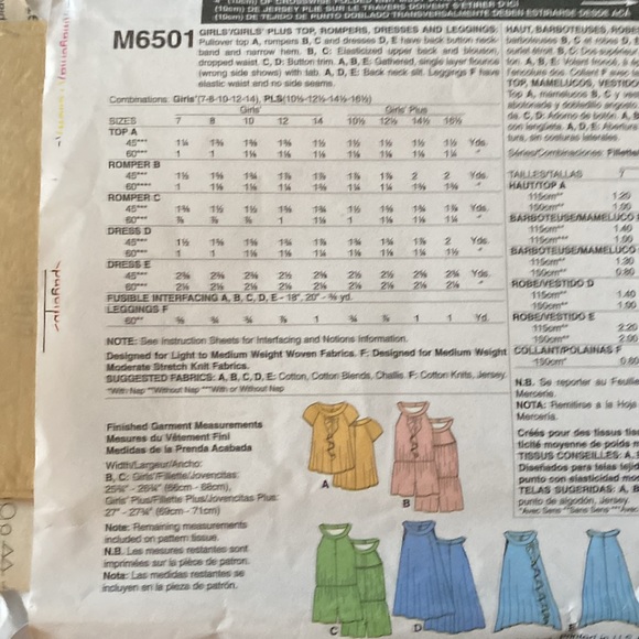 McCall's 6501 uncut sewing pattern - Picture 4 of 4